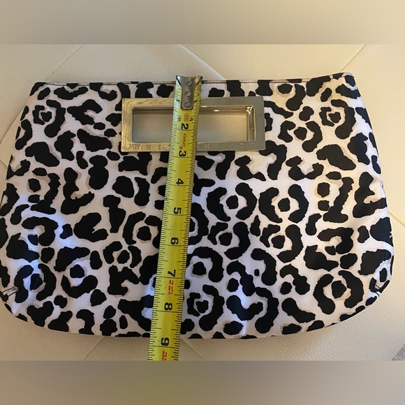 White House Black Market Black and White Animal Print Clutch - Picture 6 of 6